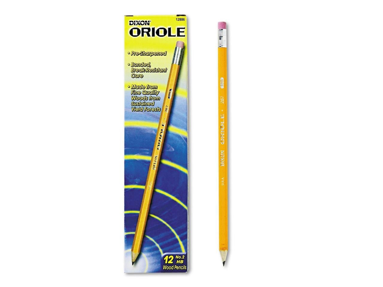 12886 - Dixon Oriole #2HB Pencils