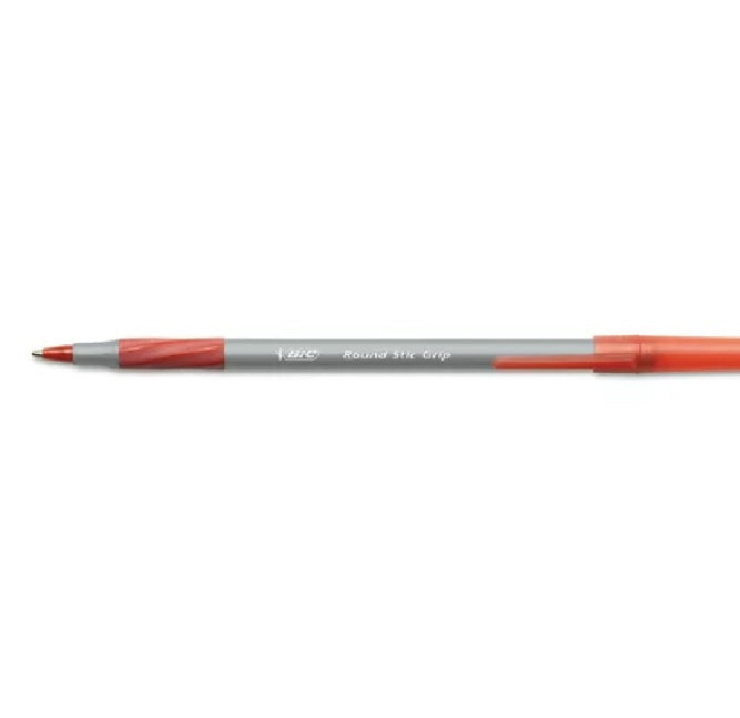 13889 - BIC Round Stic Grip - Red Medium