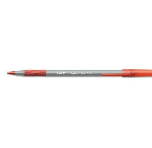 13889 - BIC Round Stic Grip - Red Medium