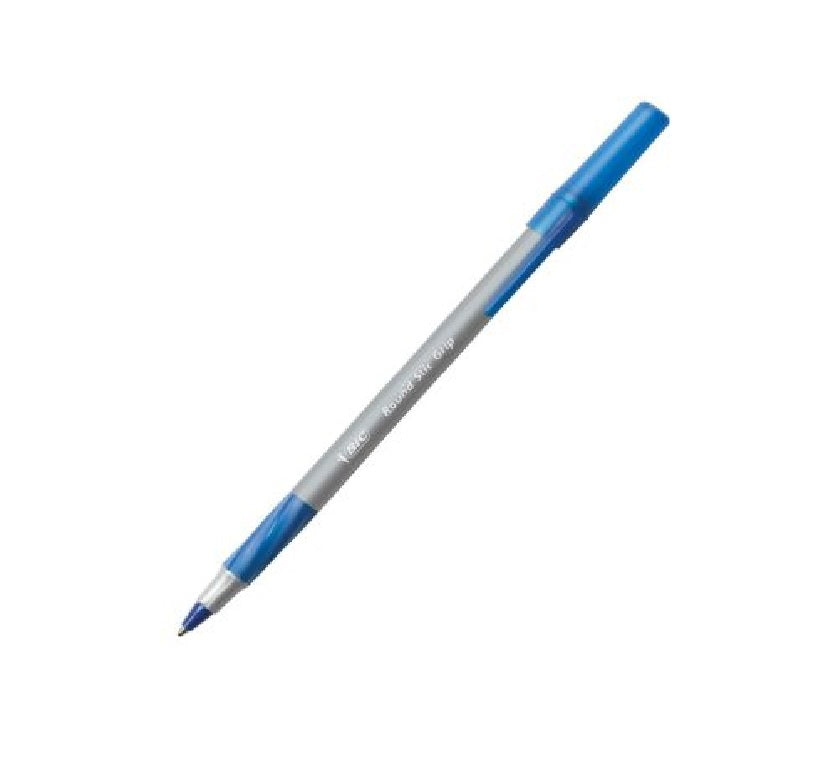 13903 - BIC Round Stic Grip - Blue Fine Pens