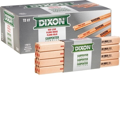 19872 - Dixon Carpenter Pencils Med Red  Lead