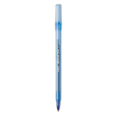 20130 - BIC Round Stic  - Blue Fine Pens