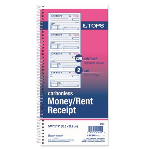 4161 - Money/Rent Receipt Book