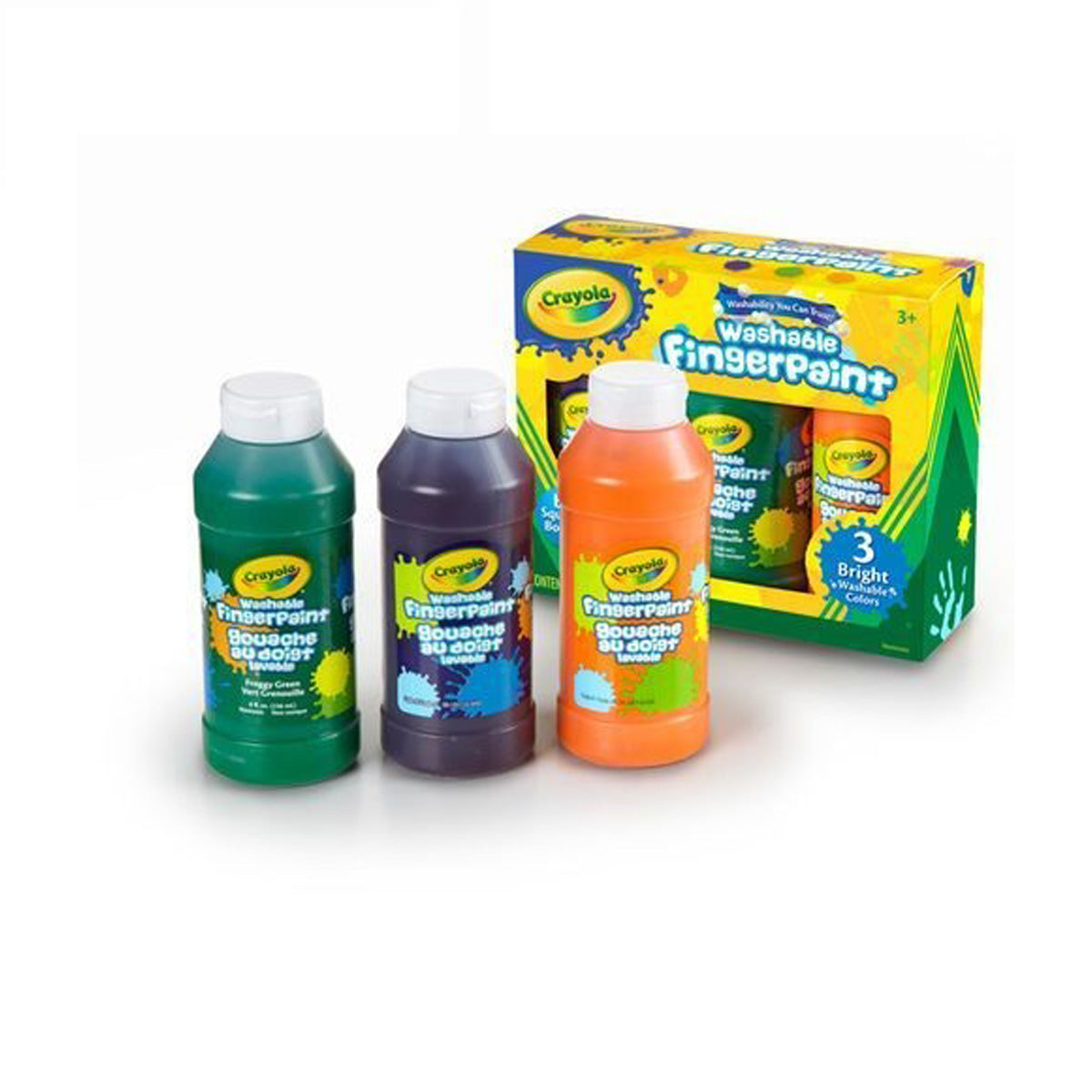 Crayola Washable Finger Paint 3 bottles 8FL oz (236ml)