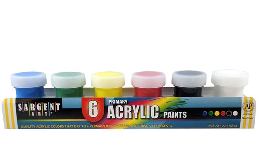 5420 - Sargent Art ''6'' Primary Acrylic Paint