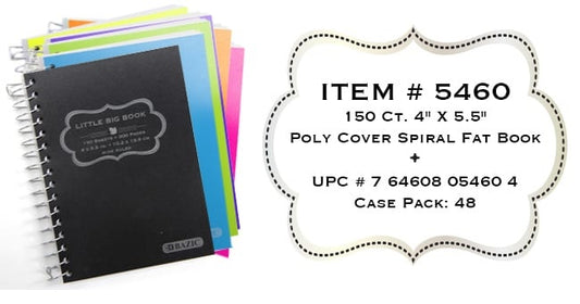 5460 - BAZIC Little Big Book 150 Sheets 4x5.5in