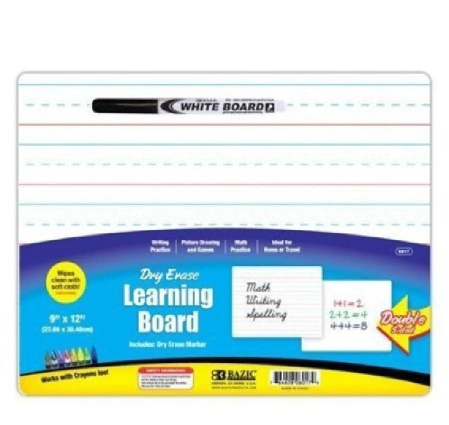 6017 - Dry Erase Learning Board 9 x 12"