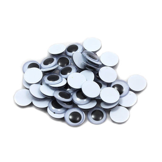 64515 - Wiggle Eyes Round 15mm Black 50s