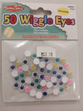 64557 - 50 Wiggle Eyes 7mm Coloured