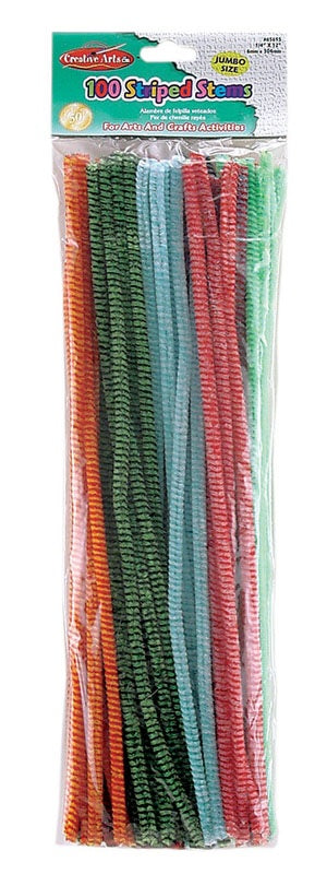 65695 - 100 Striped Stems - 1/4 x 12"