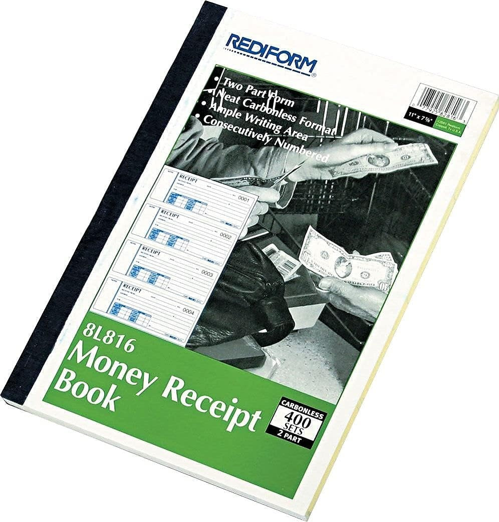 8L816 - Rediform 400 Carbonless 2 Part Receipt Book
