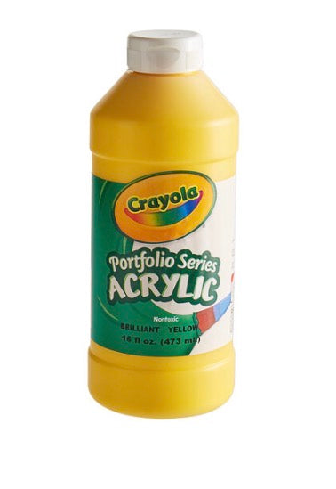 Crayola Acrylic Paint Brilliant Yellow 16fl oz (473ml)