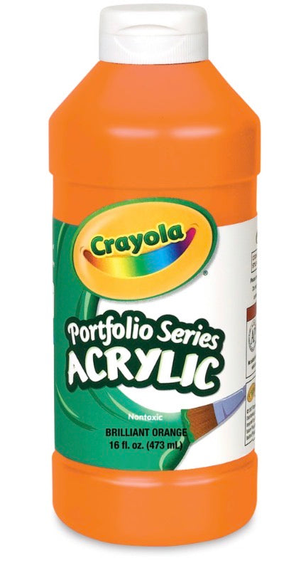 Crayola Portfolio Series Acrylic Paint Brilliant Orange