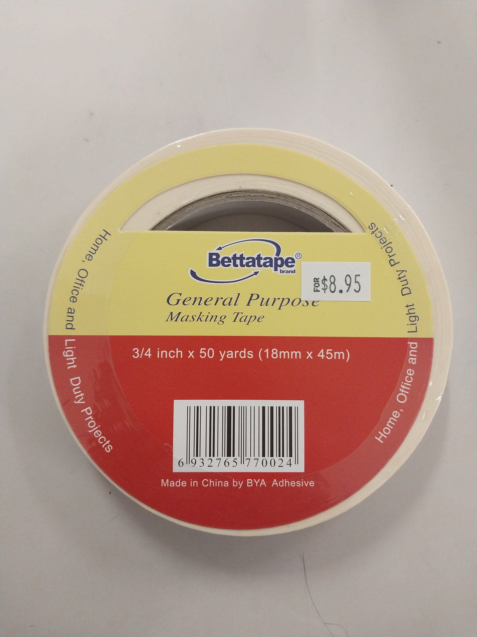 Bettatape General Purpose Masking Tape 3/4 in x 50 Yards