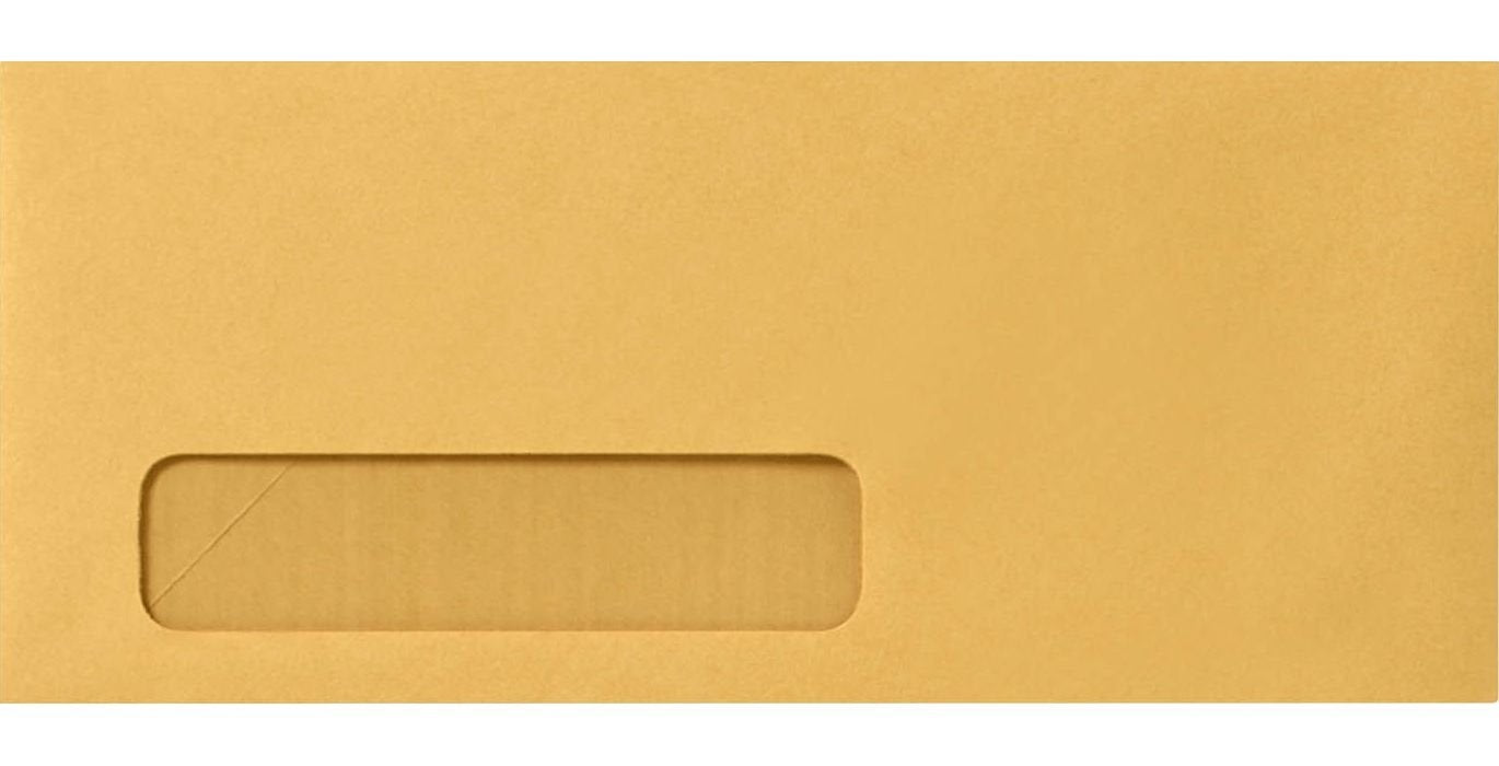 Brown Window Envelopes 4 1/8 x 9 1/2