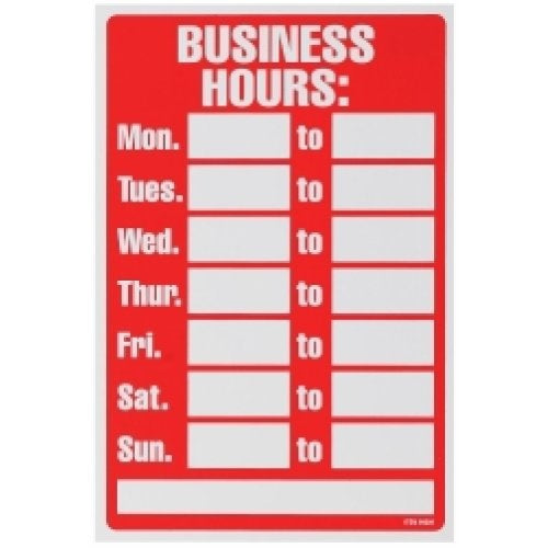 Business Hours Sign