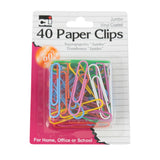 CLI ''40'' Jumbo Vinyl Coated Paper Clips