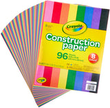 Crayola Construction Paper, Assorted colors, 96 Sheets, 9in 12 in