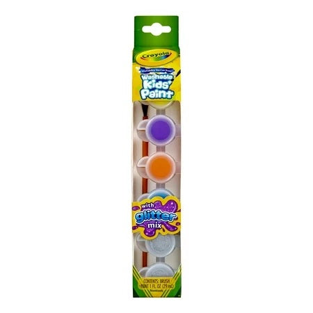 Crayola Washable Kids Paints Set with Glitter