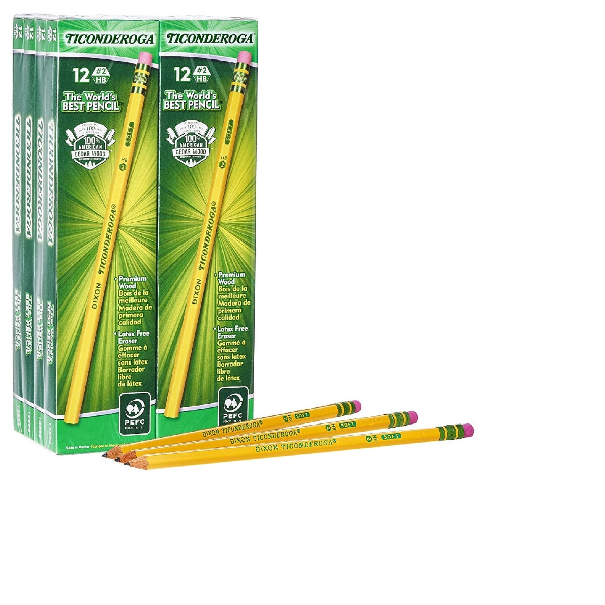 13882 - Dixon Unsharpened Pencils HB 2