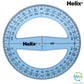Helix 10cm 360 Degree Blue Protractor