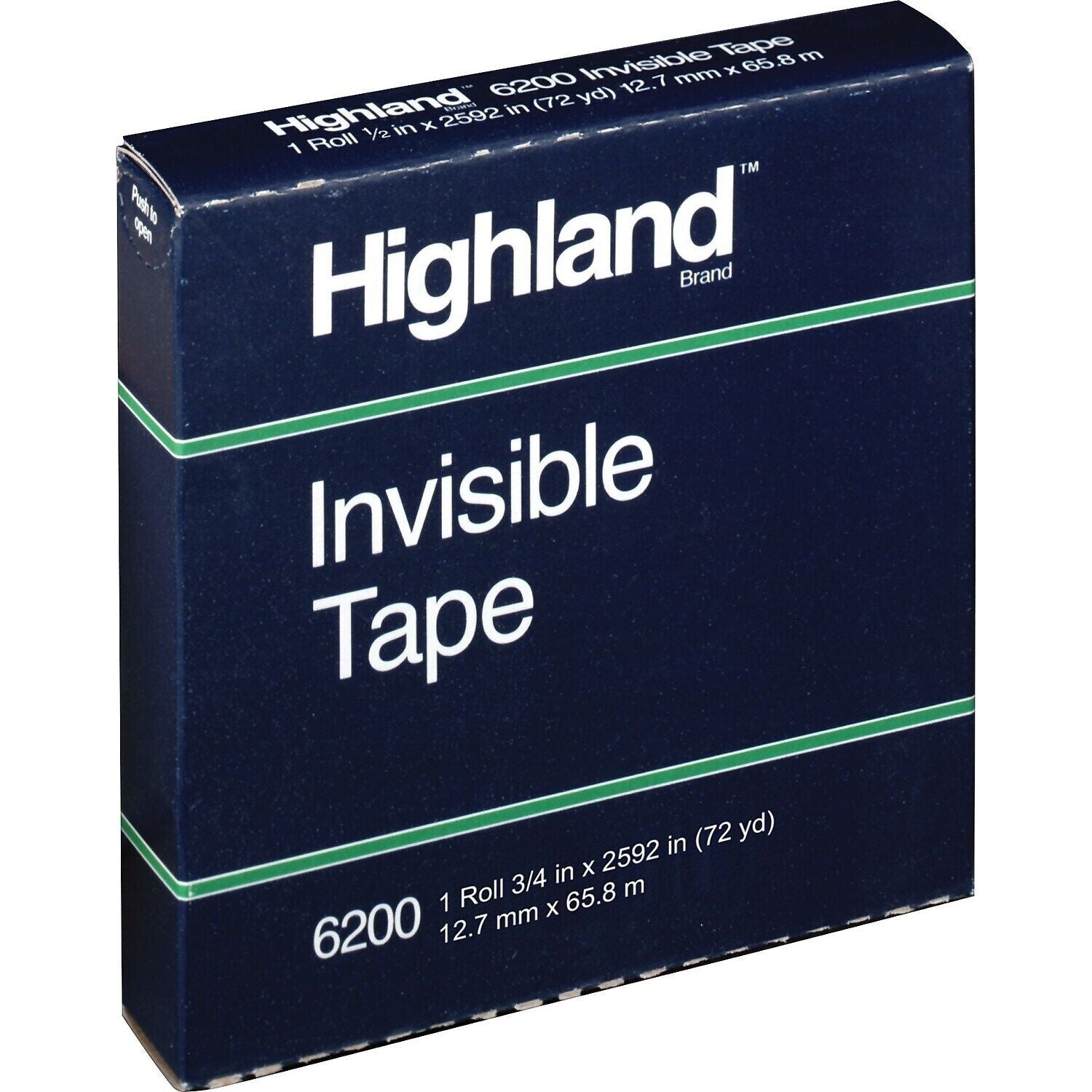 Highland Invisible Tape, 1 roll, 1/2 in x 2592 in