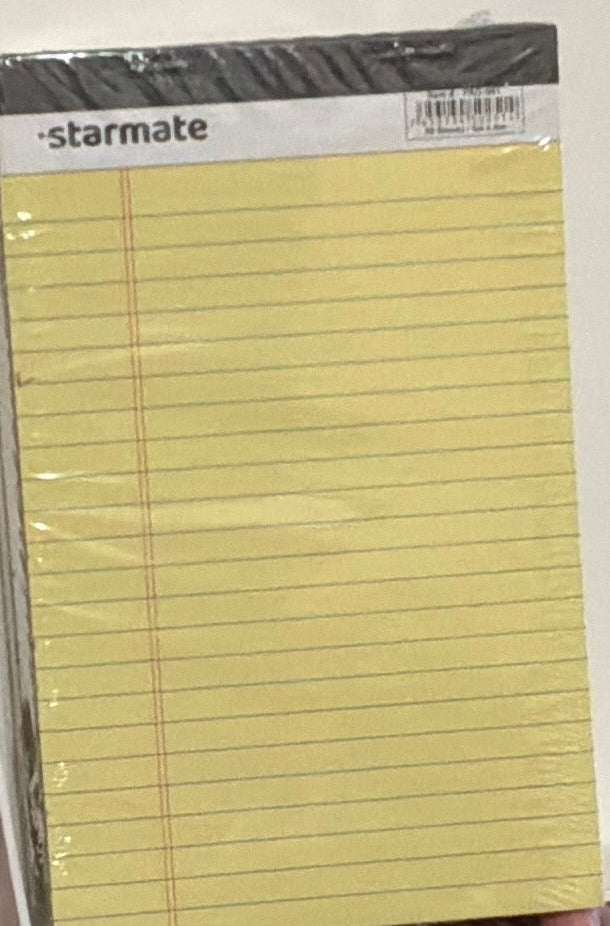 PAD-061 Starmate Yellow Notepad 8”x 5”