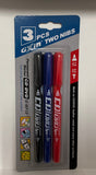G-107C3  3pcs Permanent Marker