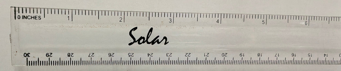 Solar Plastic Rulers 30cm