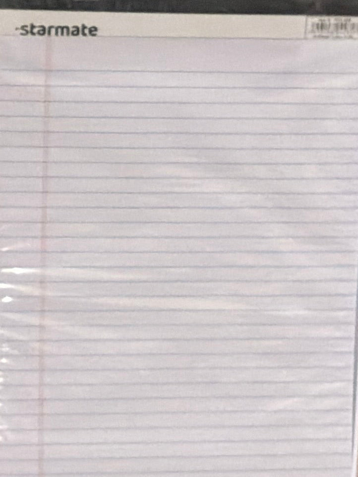 PAD-059 Starmate White Lined Notepad (8.5” x 11”)