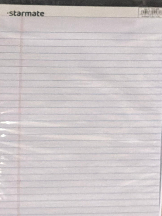 PAD-059 Starmate White Lined Notepad (8.5” x 11”)