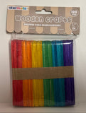 STR-2025 Starmate 100pcs Colored Wooden Crafts Sticks