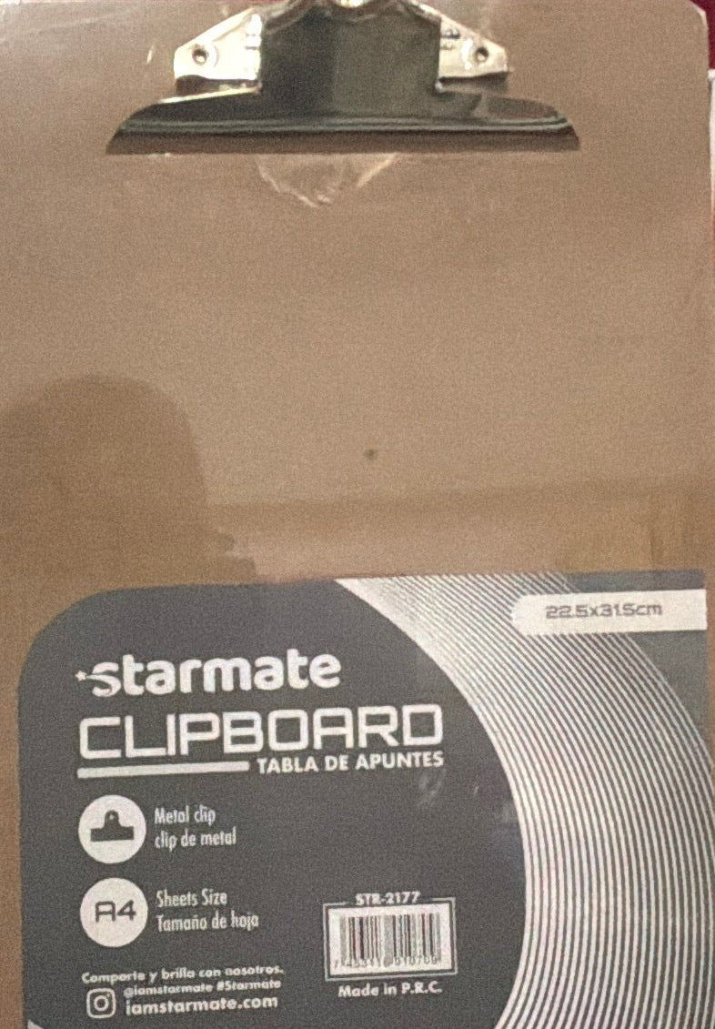 STR-2177 Starmate Wooden Clipboard - Letter Size