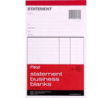 Mead 54 sheets Statement Business Blanks 5in x 8in