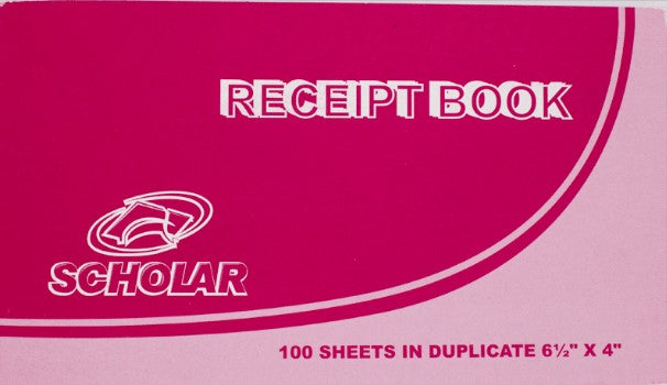 Scholar 100 Sheets Receipt Book - 6 1/2 x 4