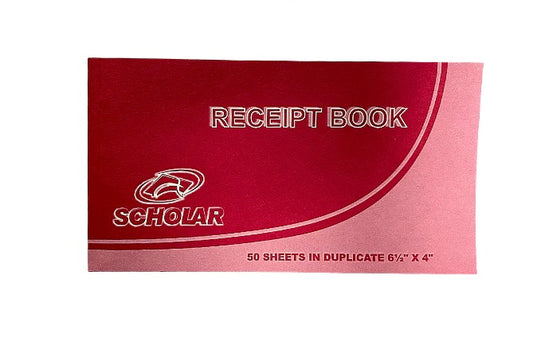Scholar 50 Sheets Receipt Book - 6 /1/2 x 4