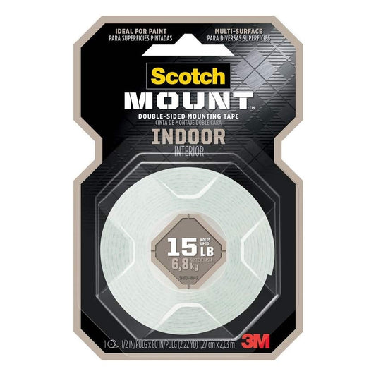 Scotch Double Sided Mounting Tape 1/2" x 80"