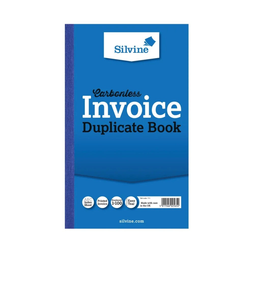 711- Silvine Carbonless Invoice Duplicate Book
