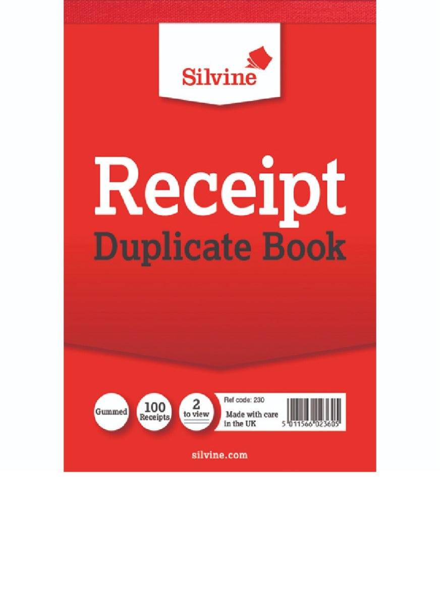 230- Silvine Receipt Duplicate Book