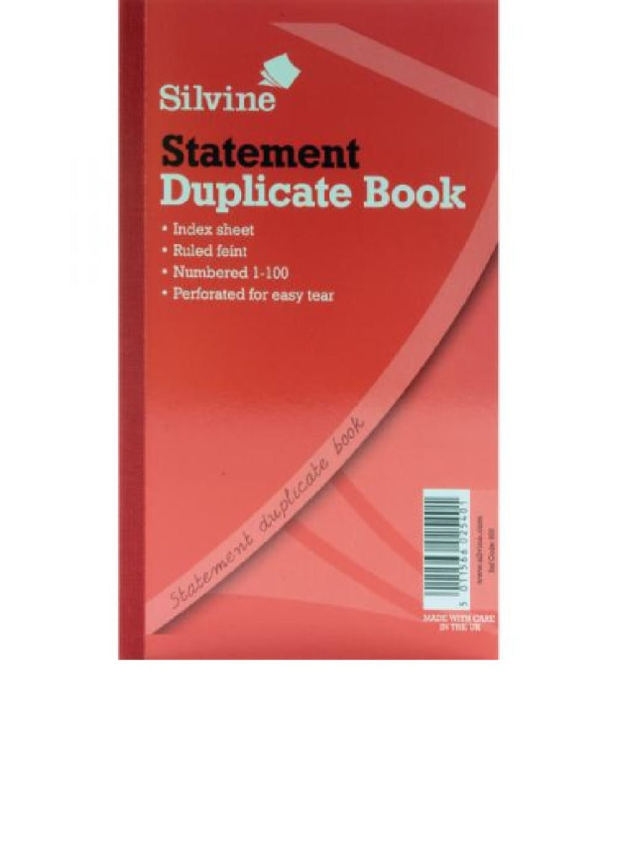 609- Silvine Statement Duplicate Book