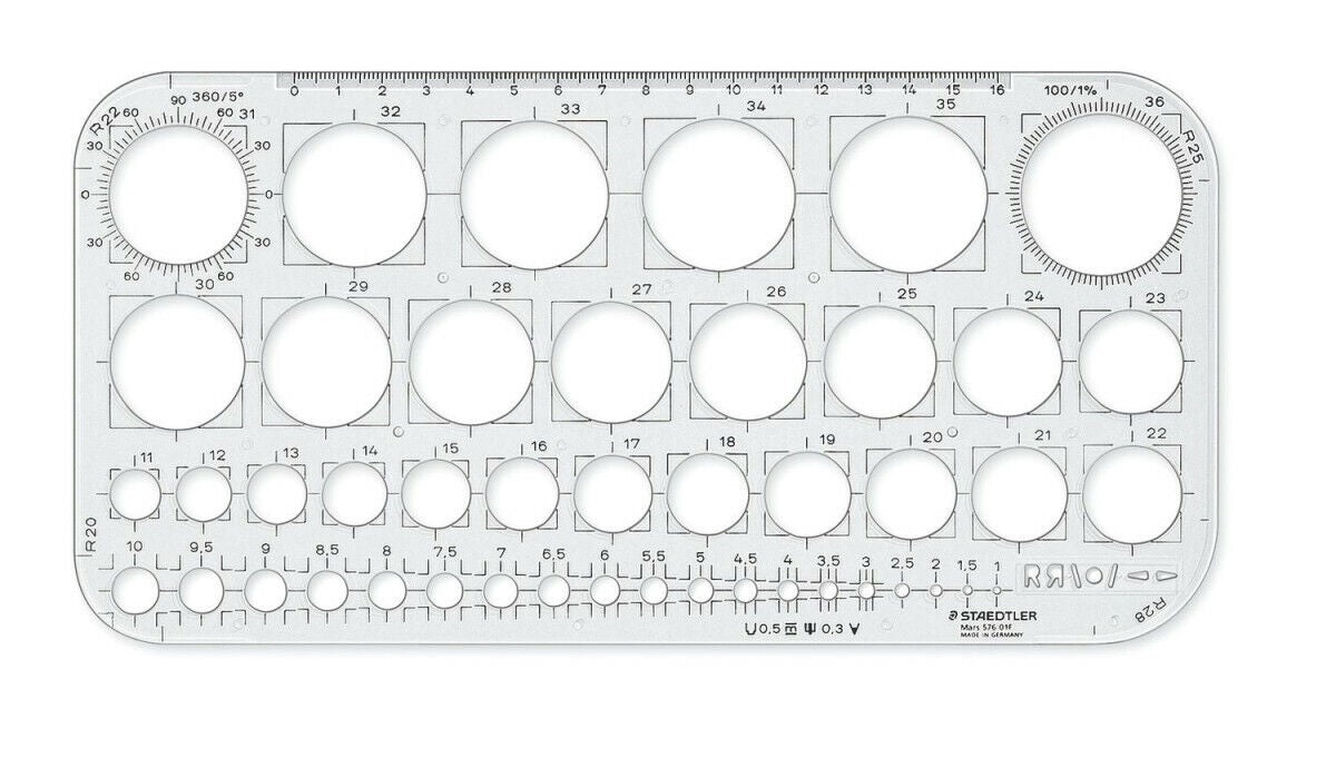 Staedtler 1-36mm Circle Template