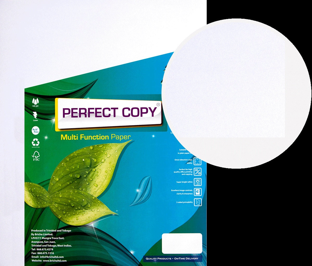 White Mutli-Function Paper 8 1/2 x 11 - 75GSM